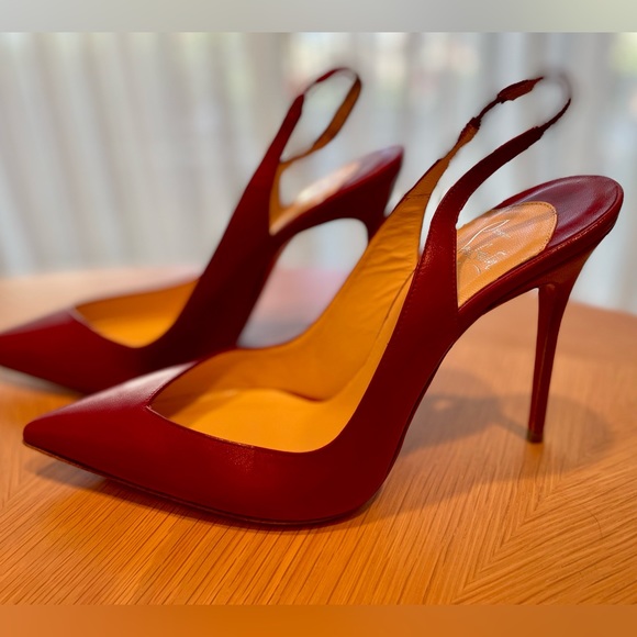Christian Louboutin Shoes Authentic Christian Louboutin Red Slingback Heels Poshmark
